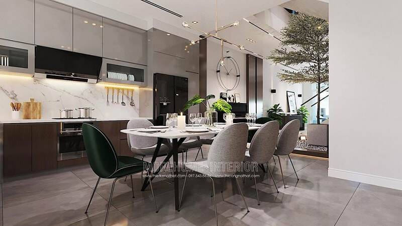 Hệ tủ bếp gỗ công nghiệp mang đến vẻ đẹp sang trọng cho không gian sống gia chủ. Tủ bếp đẹp