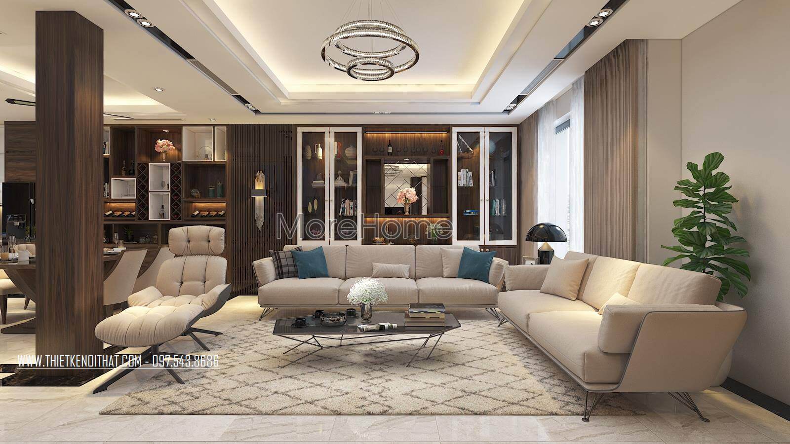 Thiết kế nội thất phòng khách gỗ tự nhiên cho nhà phốchung cư hiện đại, sang trọng Thiết kế nội thất phòng khách nhà phố