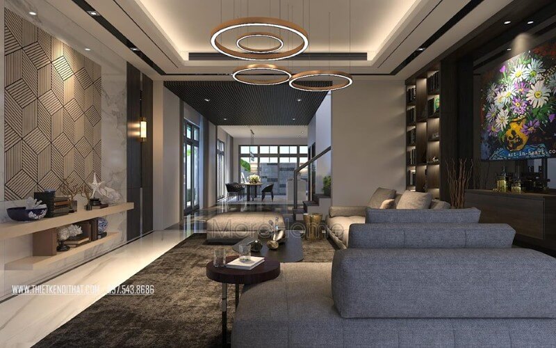 Sắp xếp nội thất phòng khách liền phòng ăn hiện đại, đẹp cho nhà phố, biệt thự. Thiết kế nội thất phòng khách nhà phố