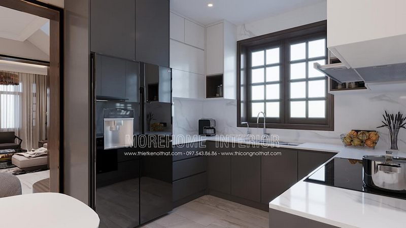 Lựa chọn đá nhân tạo ốp bếp và ốp tường màu trắng vân đá đẹp