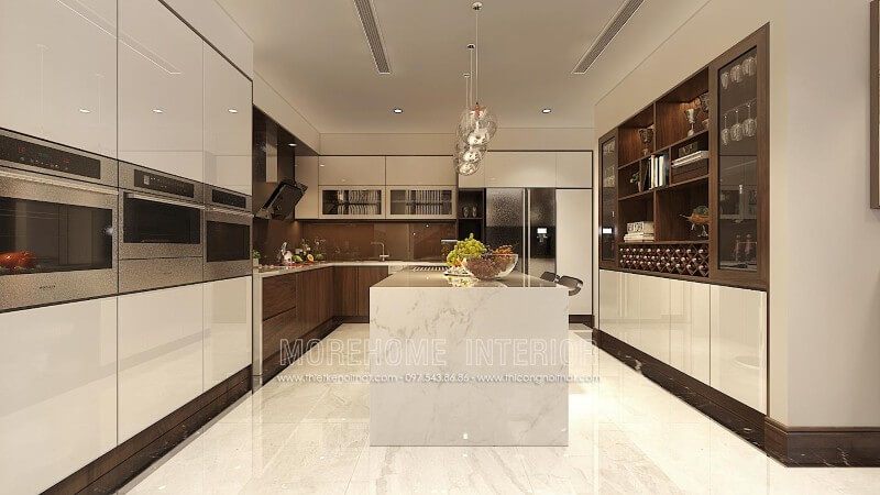 Thiết kế tủ bếp hiện đại đẹp cho nhà chung cư, biệt thự cao cấp đầy ấn tượng