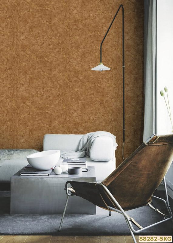 Giấy dán tường 88282-5 kết hợp cùng nội thất đồng màu tạo ra sự kết hợp vô cùng tinh tế
