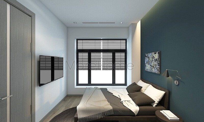 Thiết kế nội thất phòng ngủ nhỏ phong cách hiện đại, trẻ trung, đơn giản