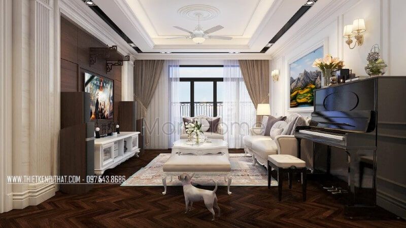Thiết kế nội thất chung cư Royal city sang trọng