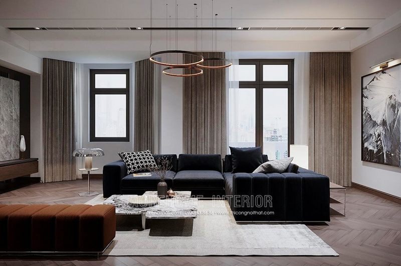 Bộ bàn ghế sofa đẹp cho nội thất phòng khách nhà biệt thự