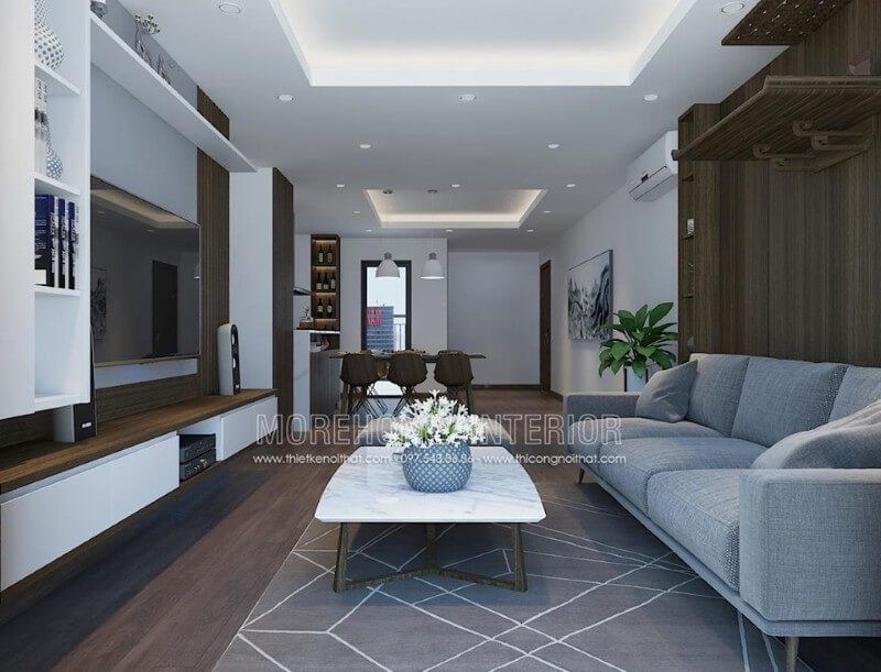 Bàn trà mặt đá nhân tạo màu trắng tinh khôi đẹp mắt