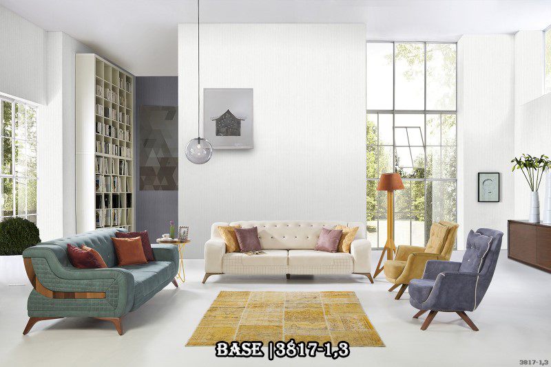 Bằng cách kết hợp đồ nội thất và 2 mẫu giấy dán tường 3817-1, 3817-3, phòng khách của bạn đã trở nên tinh tế và sang trọng hơn.
