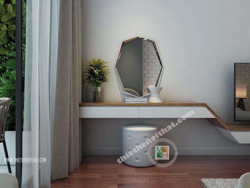 Mẫu giường trang trí phòng ngủ đầy sang trọng và tinh tế, kết hợp với bàn trang điểm hiện đại sẽ tạo nên một không gian thật đẹp cho phòng ngủ của bạn.